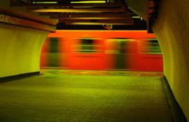 Vista del tren desde la estación