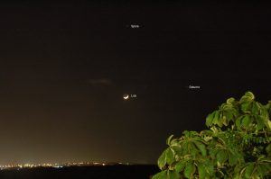 luna spica y saturno