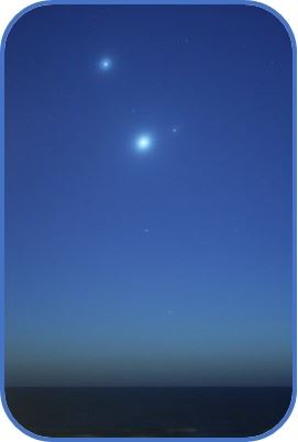 venus, mercurio y jupiter