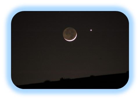 Venus y la luna delgada