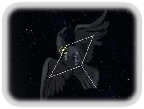 Altaír, la estrella más brillante de Aquila, el águila