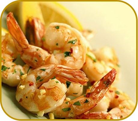 Receta Camarones al mojo de ajo