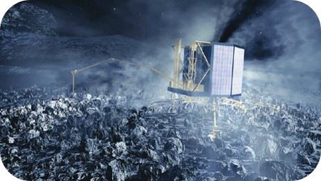 El robot Philae intentará aterrizar sobre el cometa 67P.
