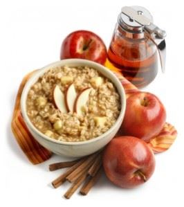 Avena con manzana y miel