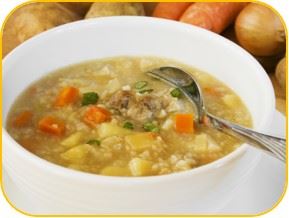 sopa de cebada y hortalizas