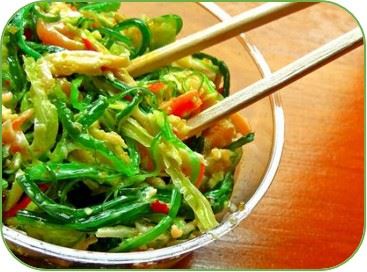 Ensalada de Wakame y jengibre receta
