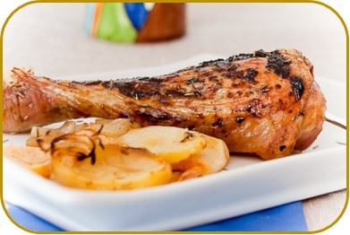 Muslos de pavo al horno