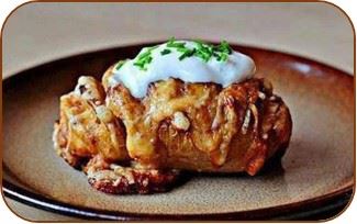 Papa hasselback rellenas horno