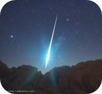 Un meteoro de la lluvia de meteoros