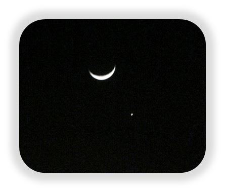 Venus y la luna